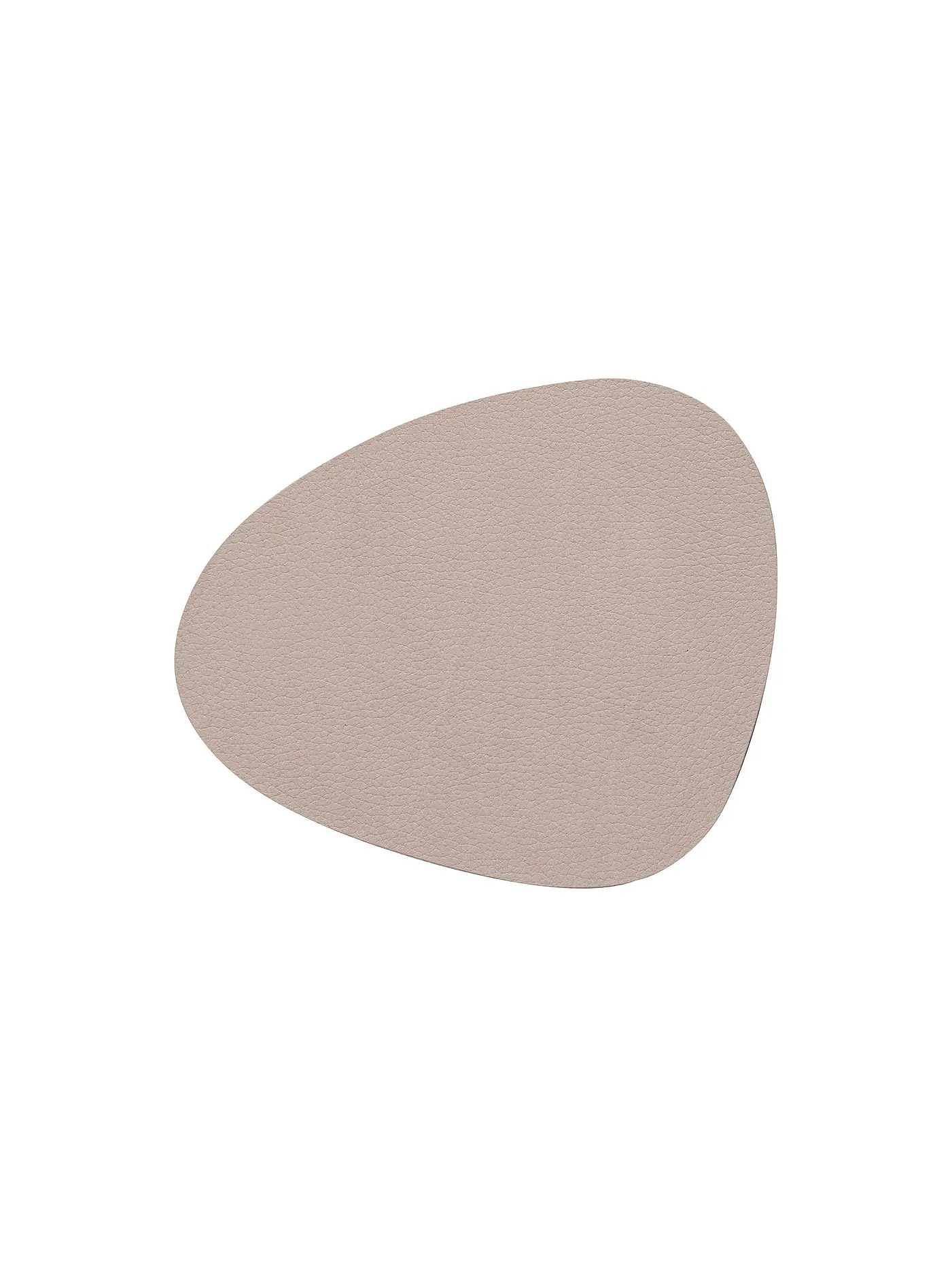 LIND DNA | Leder-Untersetzer oval Nupo 11x13cm Brown | hellbraun